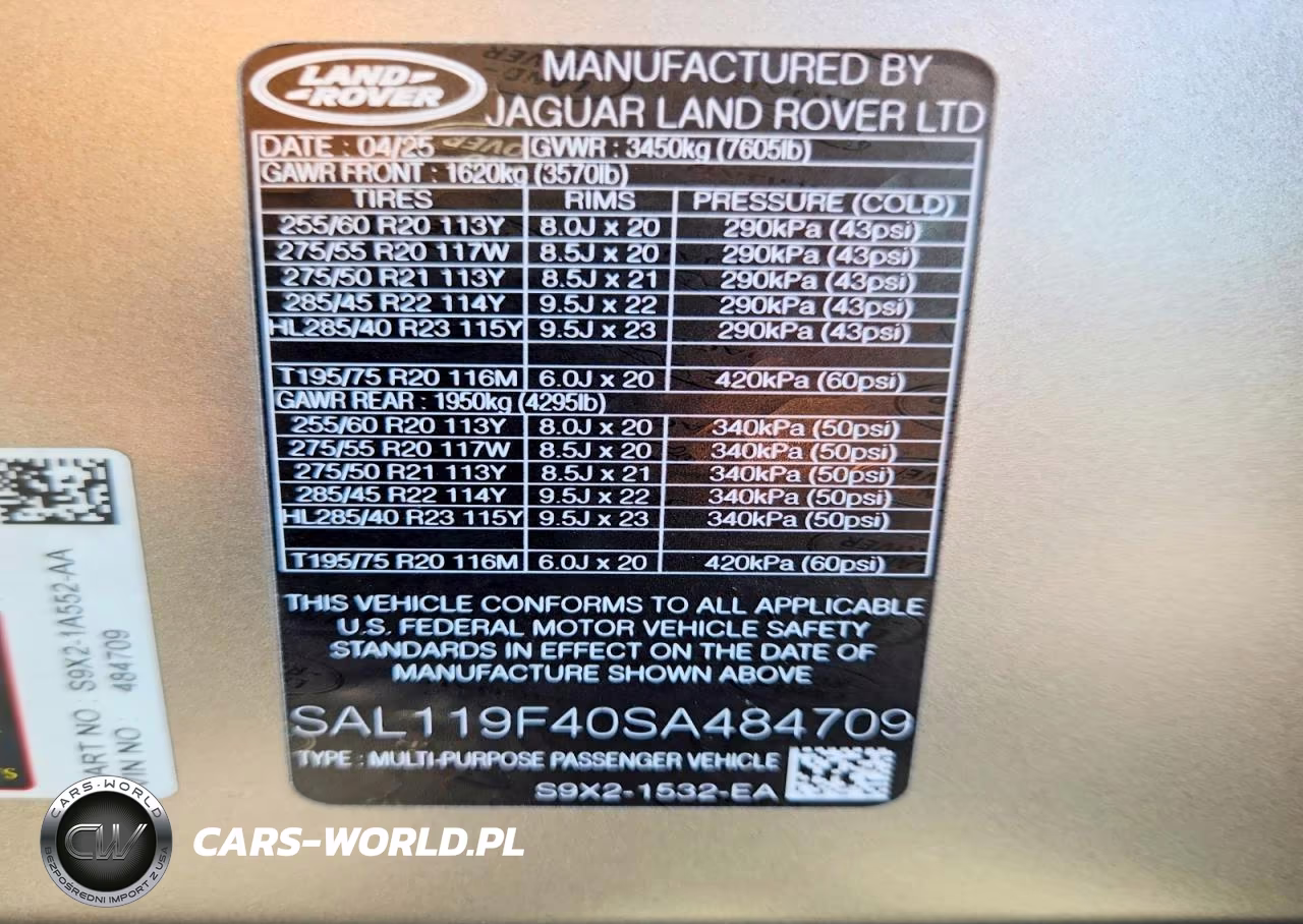 2025 Land Rover Range Rover Sport Autobiography VIN:SAL119F40SA484709 - 13