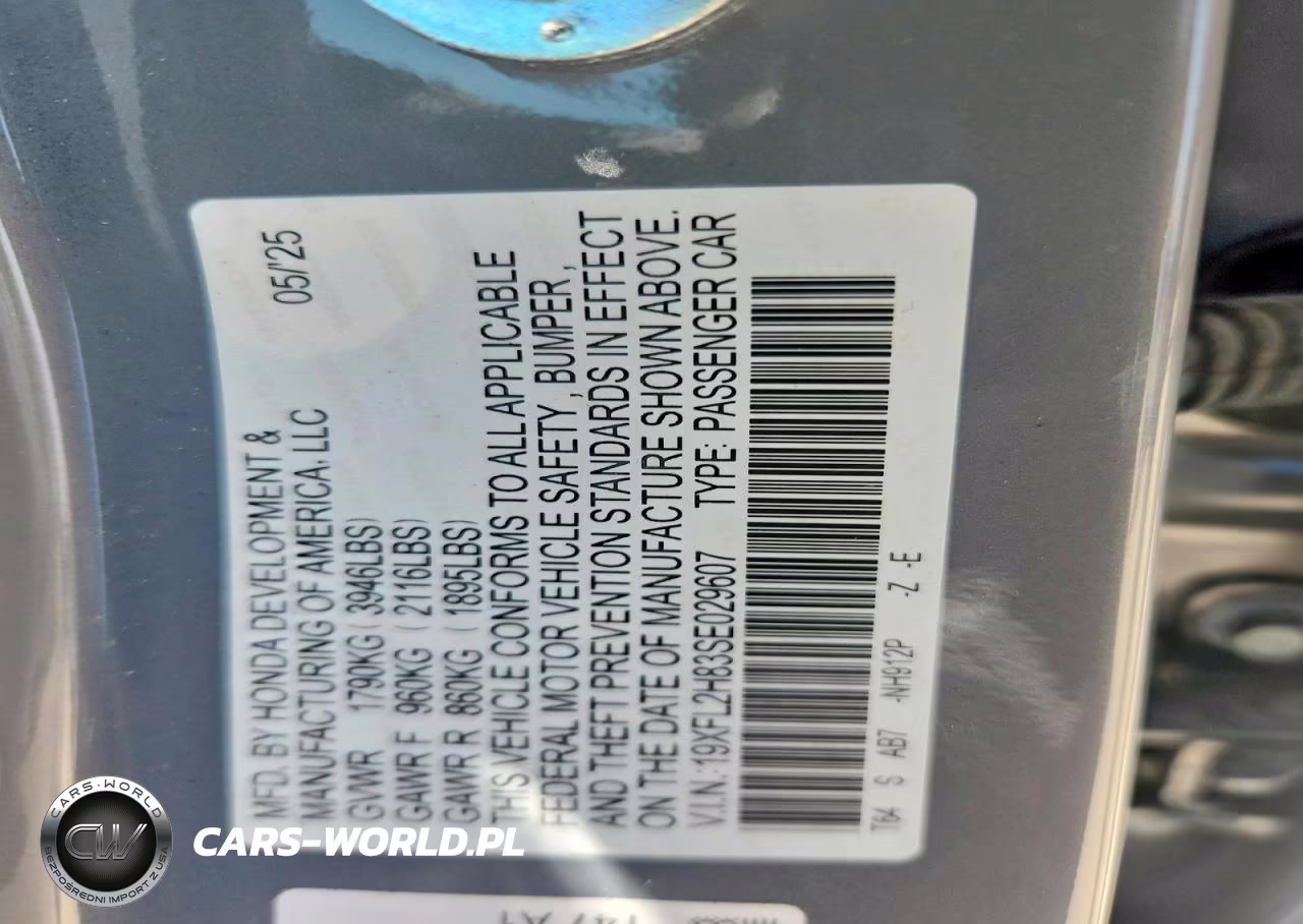 2025 Honda Civic Sport VIN:19XFL2H83SE029607 - 13