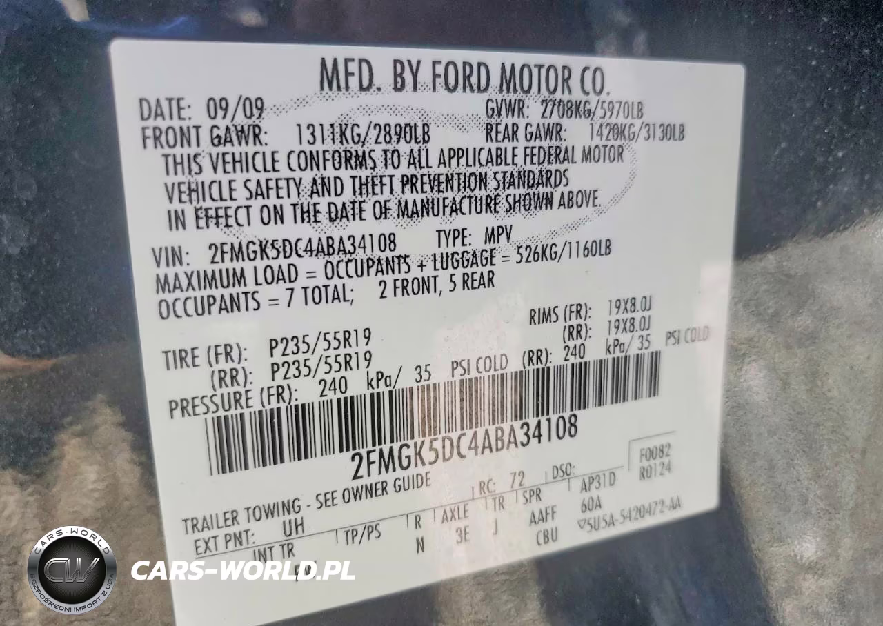 2010 Ford Flex Limited VIN:2FMGK5DC4ABA34108 - 13