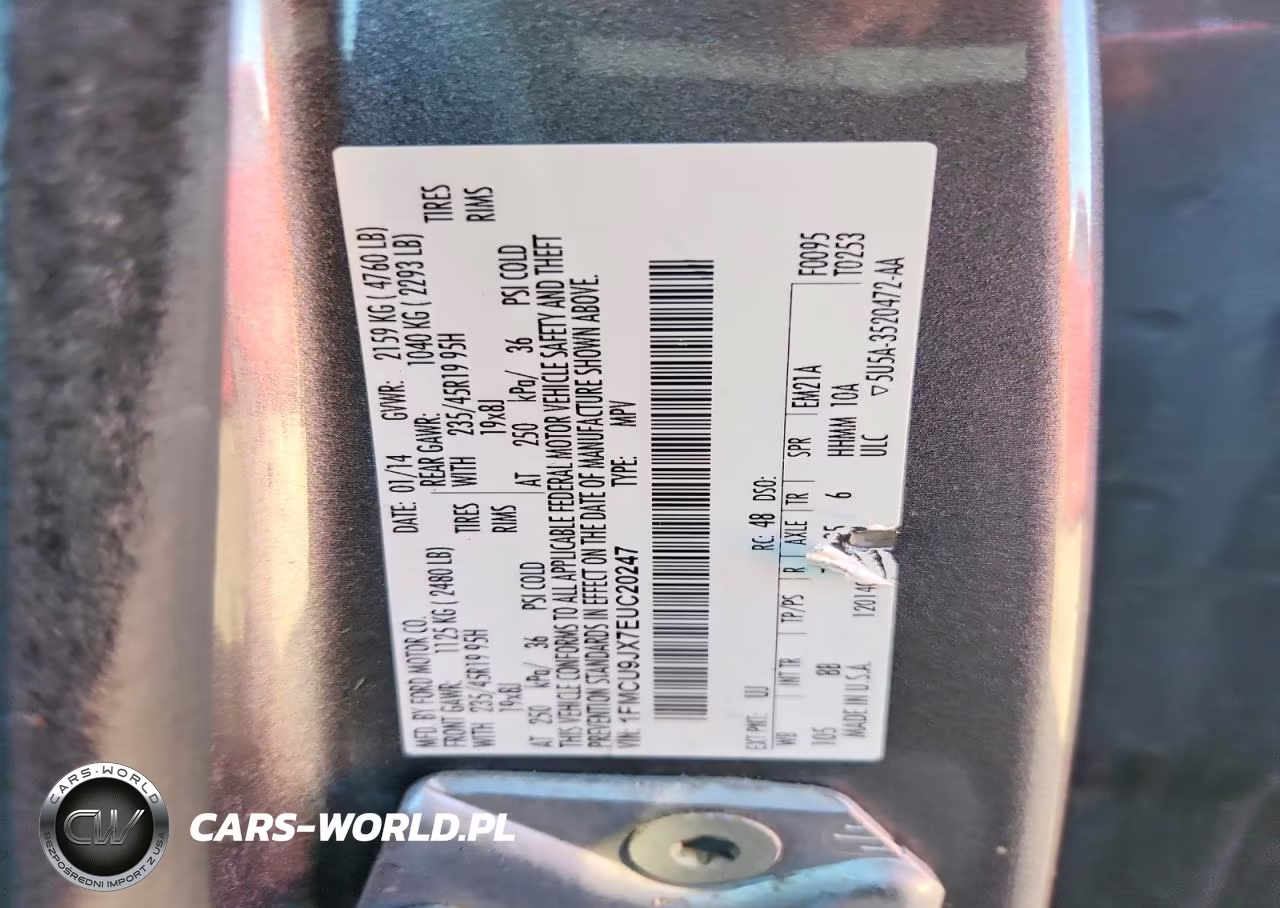 2014 Ford Escape Titanium VIN:1FMCU9JX7EUC20247 - 13