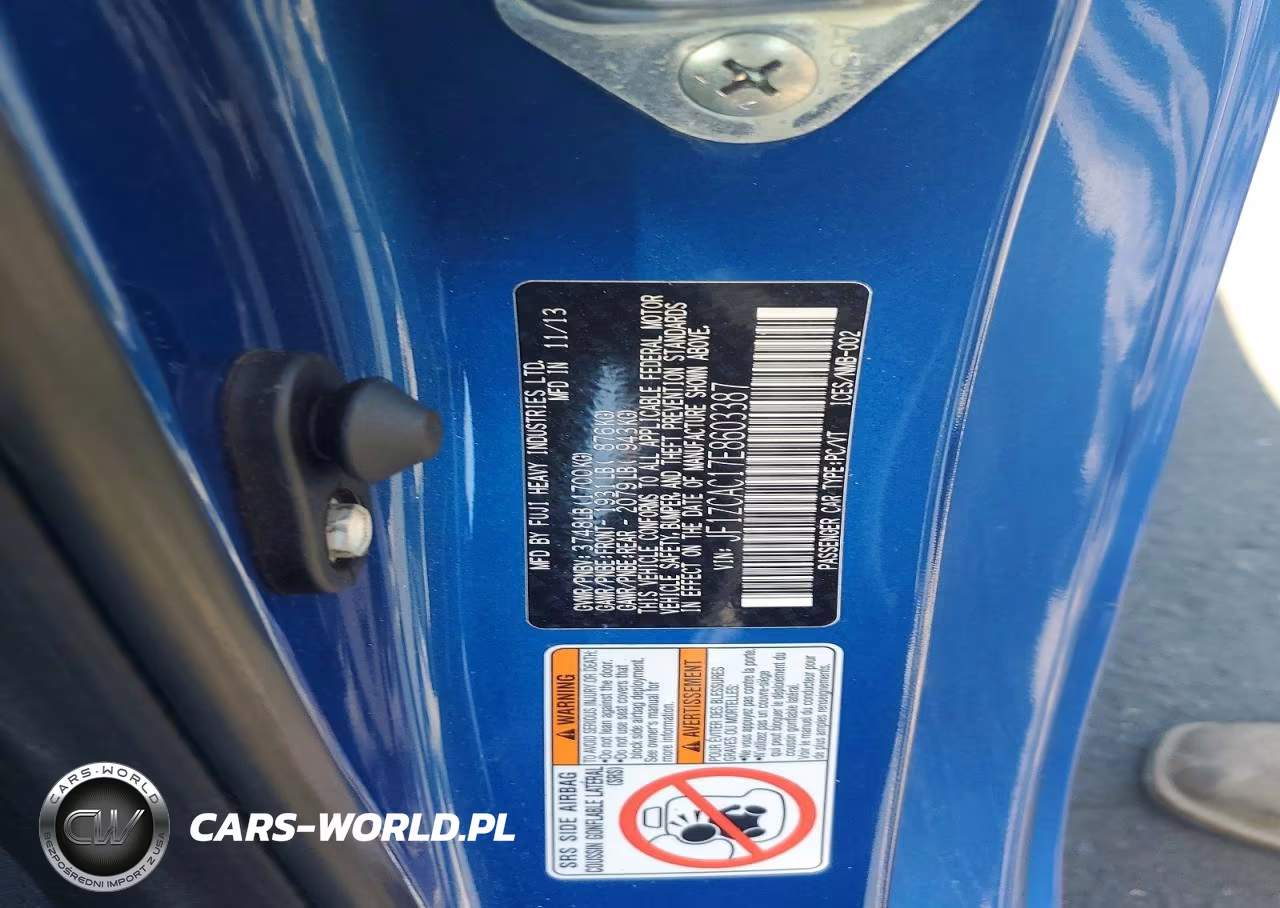 2014 Subaru Brz 2.0 Limited VIN:JF1ZCAC17E8603387 - 12