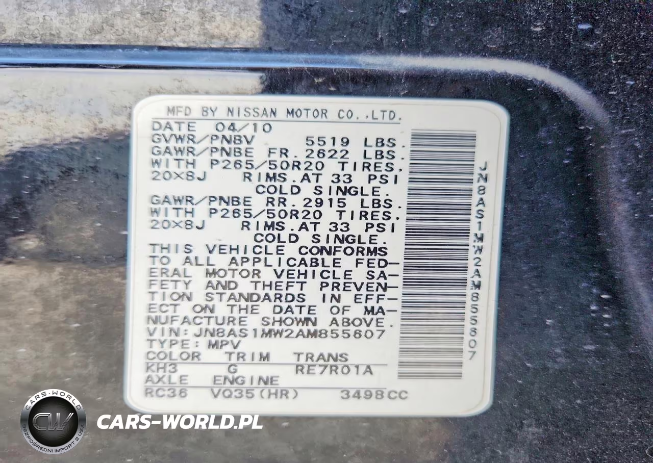 2010 Infiniti Fx35 Base VIN:JN8AS1MW2AM855607 - 12