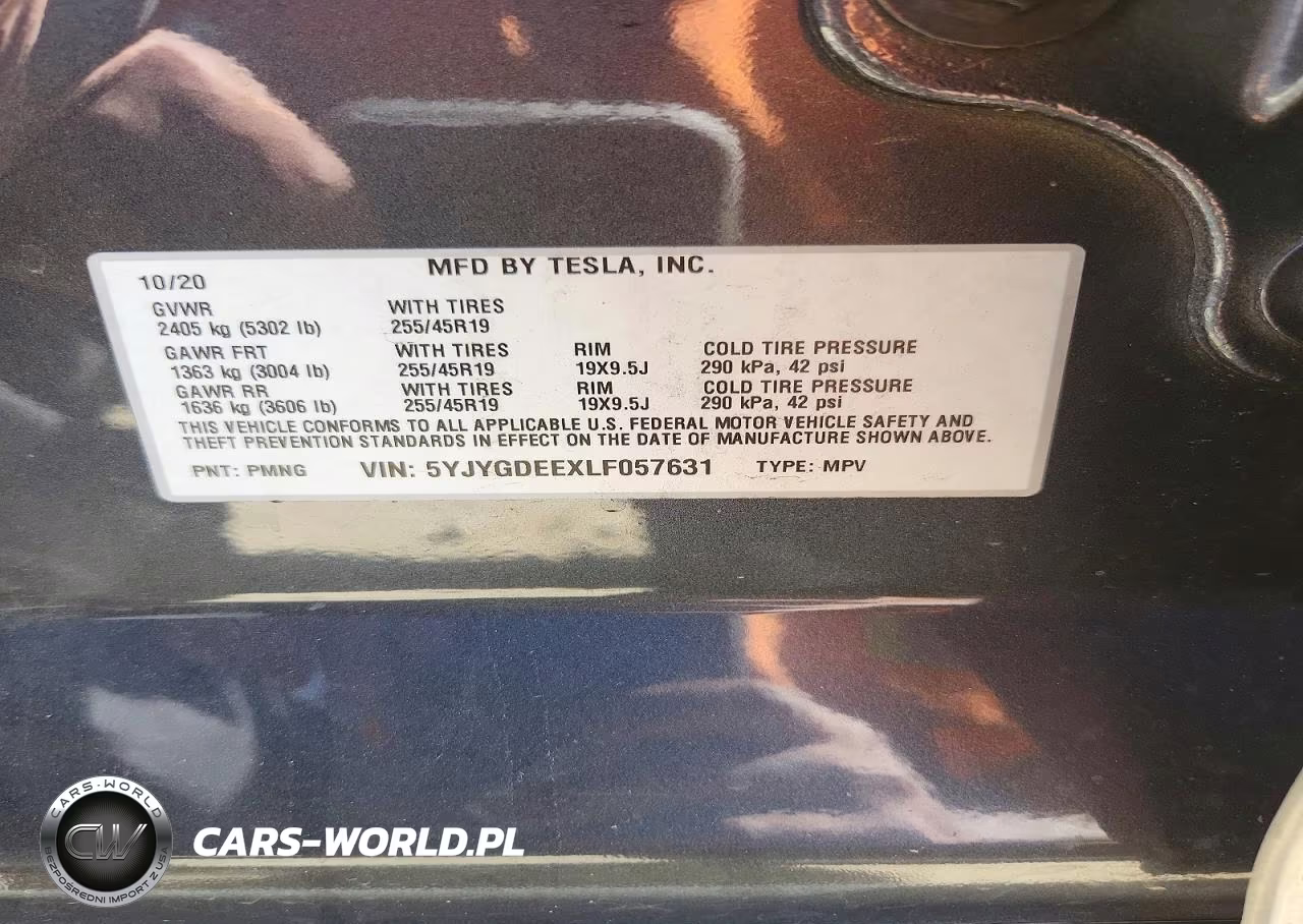 2020 Tesla Model Y VIN:5YJYGDEEXLF057631 - 14