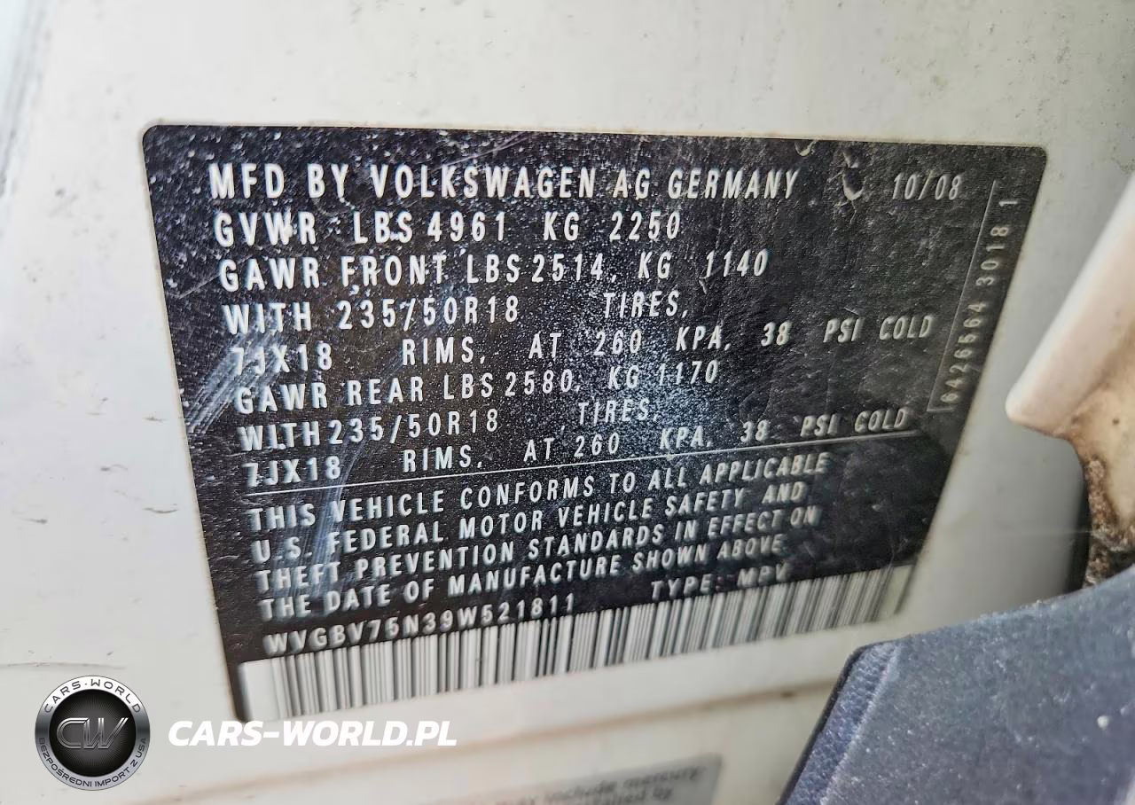 2009 Volkswagen Tiguan Se VIN:WVGBV75N39W521811 - 13