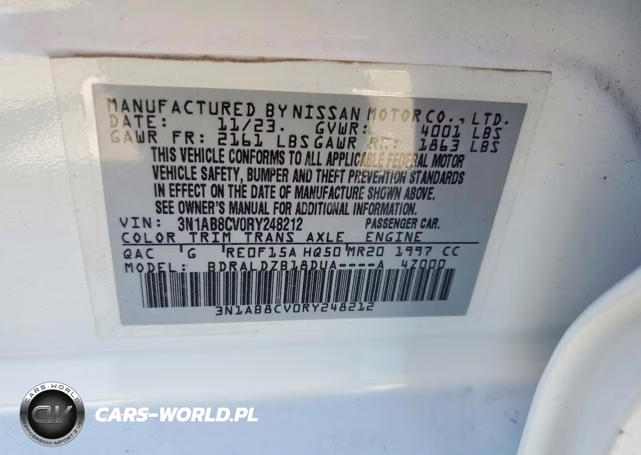 2024 Nissan Sentra Sv VIN:3N1AB8CV0RY248212 - 12