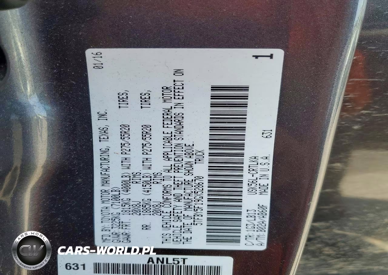 2016 Toyota Tundra Double Cab Limited VIN:5TFBY5F19GX528670 - 13