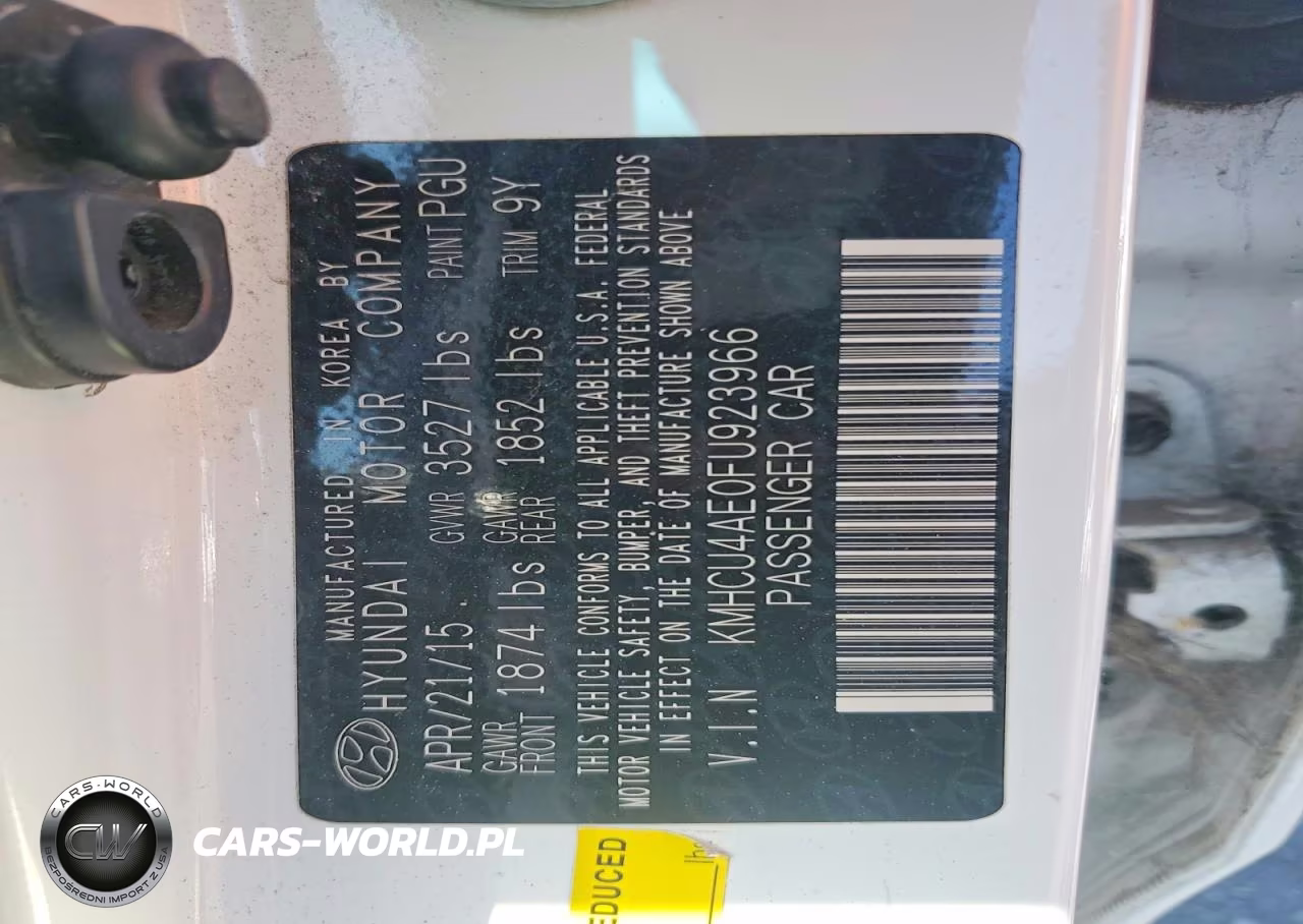 2015 Hyundai Accent Gls VIN:KMHCU4AE0FU923966 - 12
