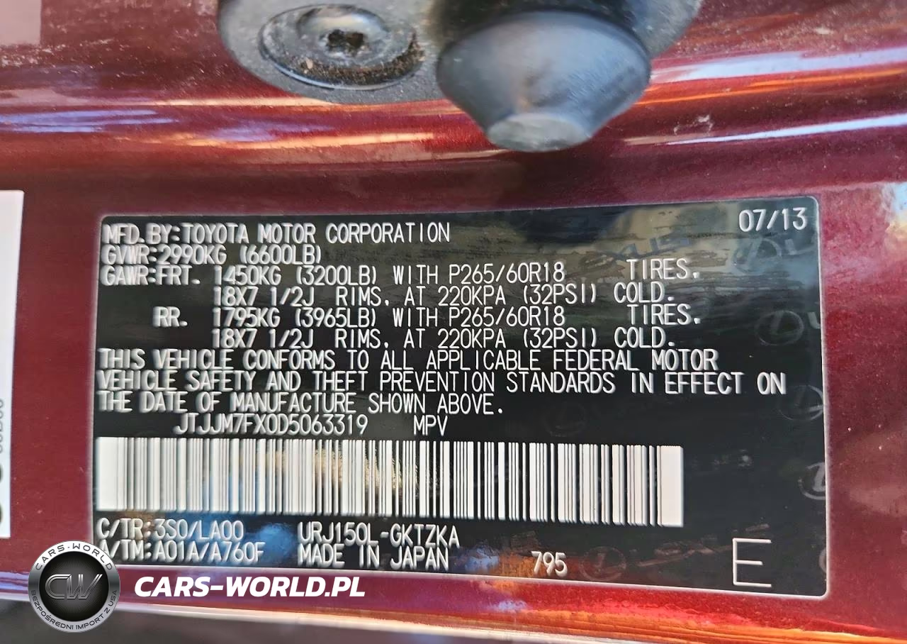 2013 Lexus Gx 460 Premium VIN:JTJJM7FX0D5063319 - 13