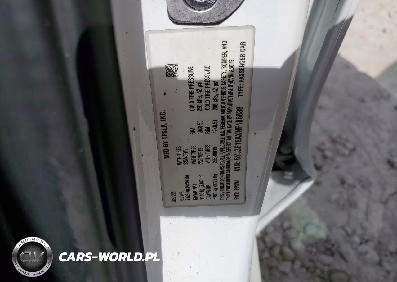 2022 Tesla Model 3 VIN:5YJ3E1EAXNF186838 - 13