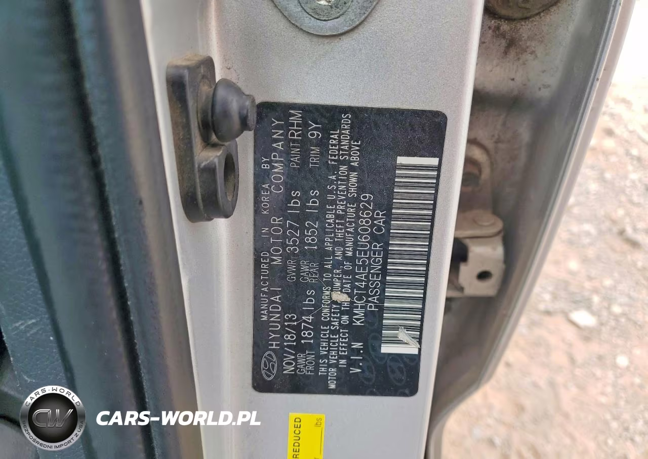 2014 Hyundai Accent Gls VIN:KMHCT4AE5EU608629 - 12