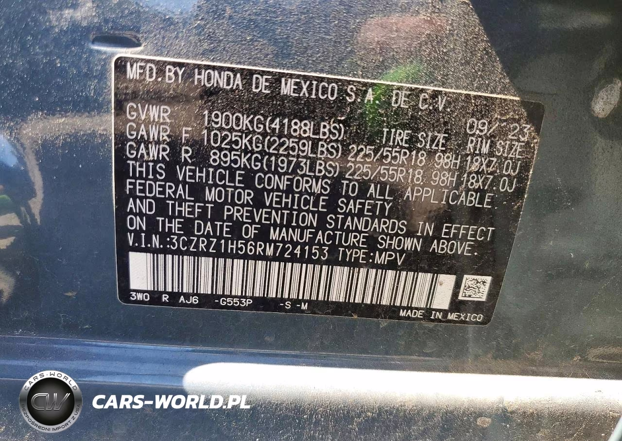 2024 Honda Hr-V Sport VIN:3CZRZ1H56RM724153 - 13