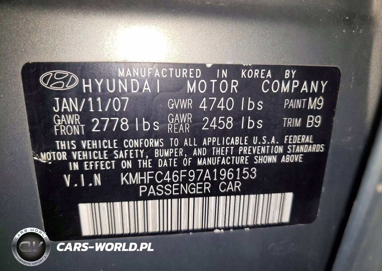 2007 Hyundai Azera Se-Limited VIN:KMHFC46F97A196153 - 12