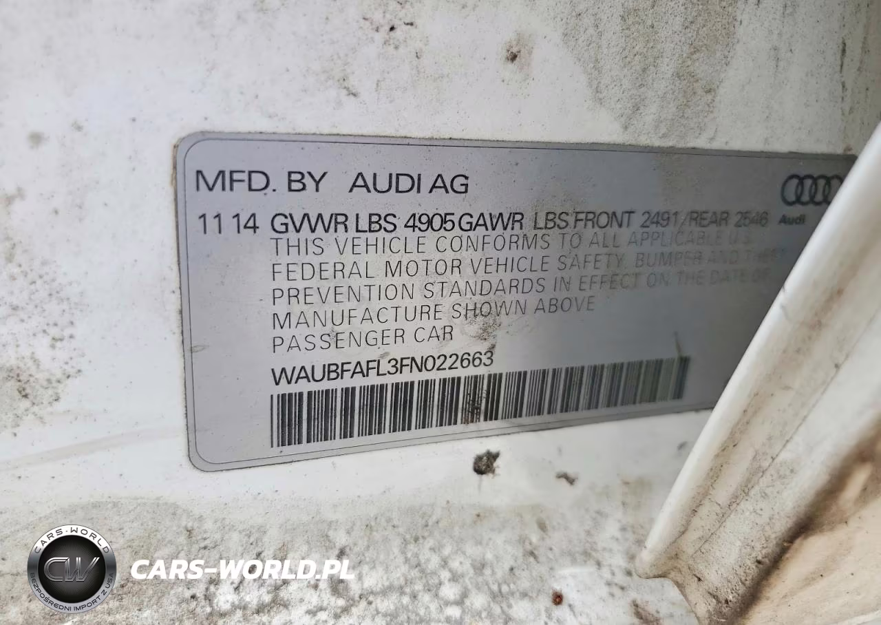 2015 Audi A4 Premium VIN:WAUBFAFL3FN022663 - 12