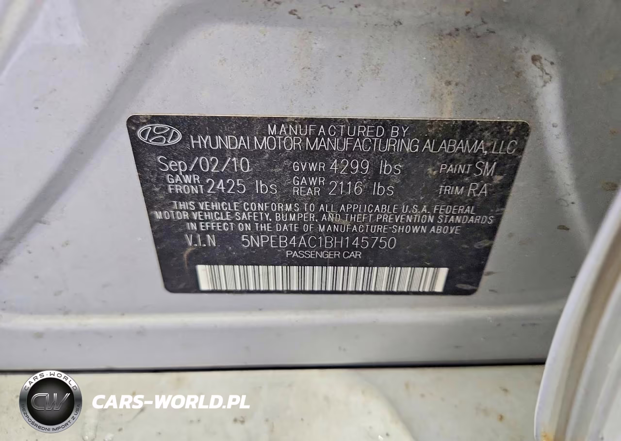 2011 Hyundai Sonata Gls VIN:5NPEB4AC1BH145750 - 12