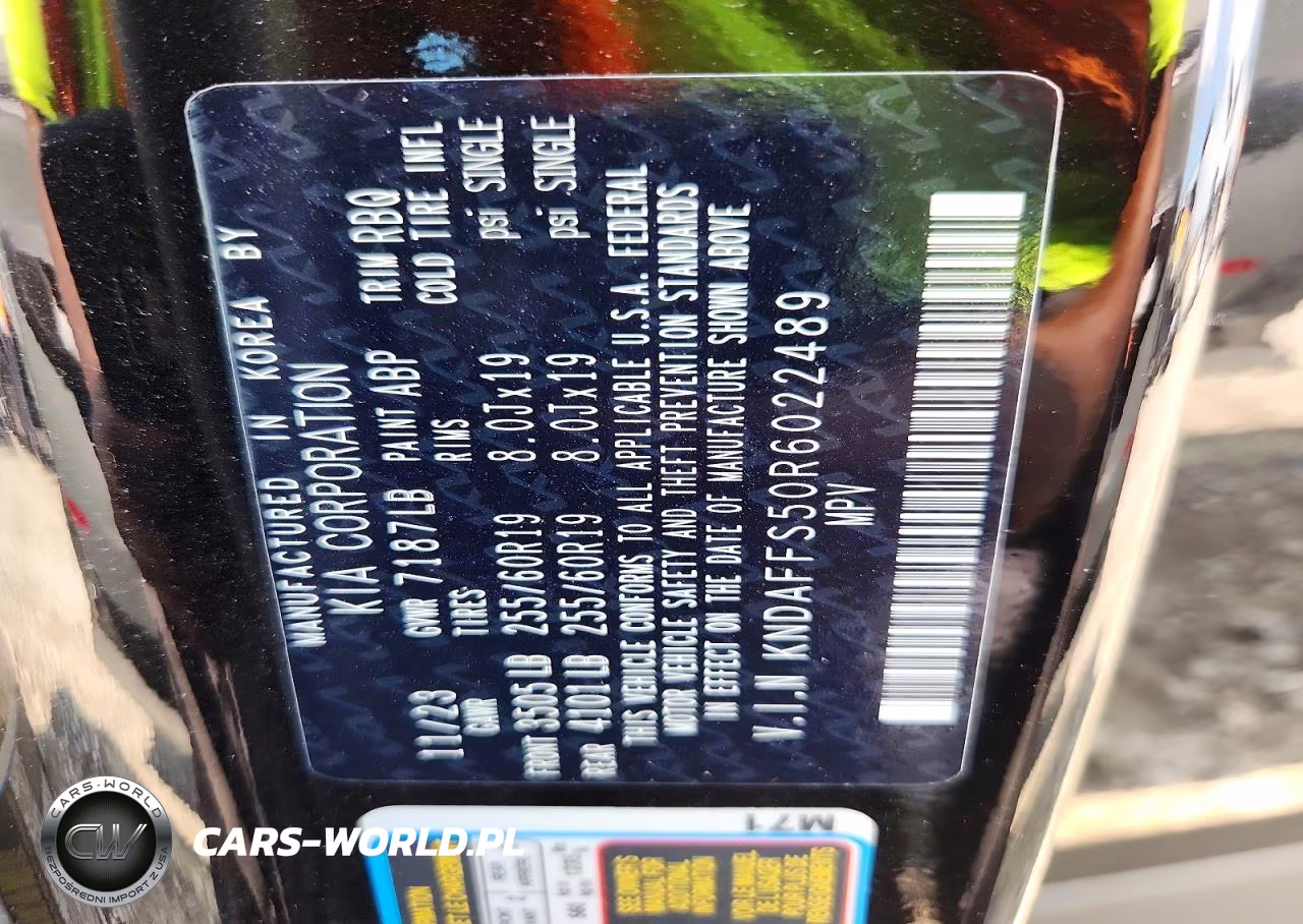 2024 Kia Ev9 Wind VIN:KNDAFFS50R6022489 - 14