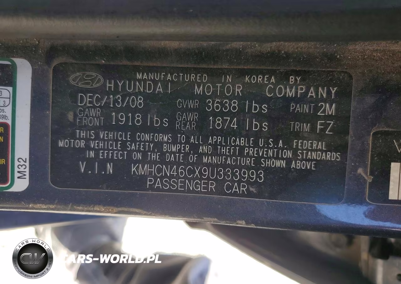 2009 Hyundai Accent Gls VIN:KMHCN46CX9U333993 - 12