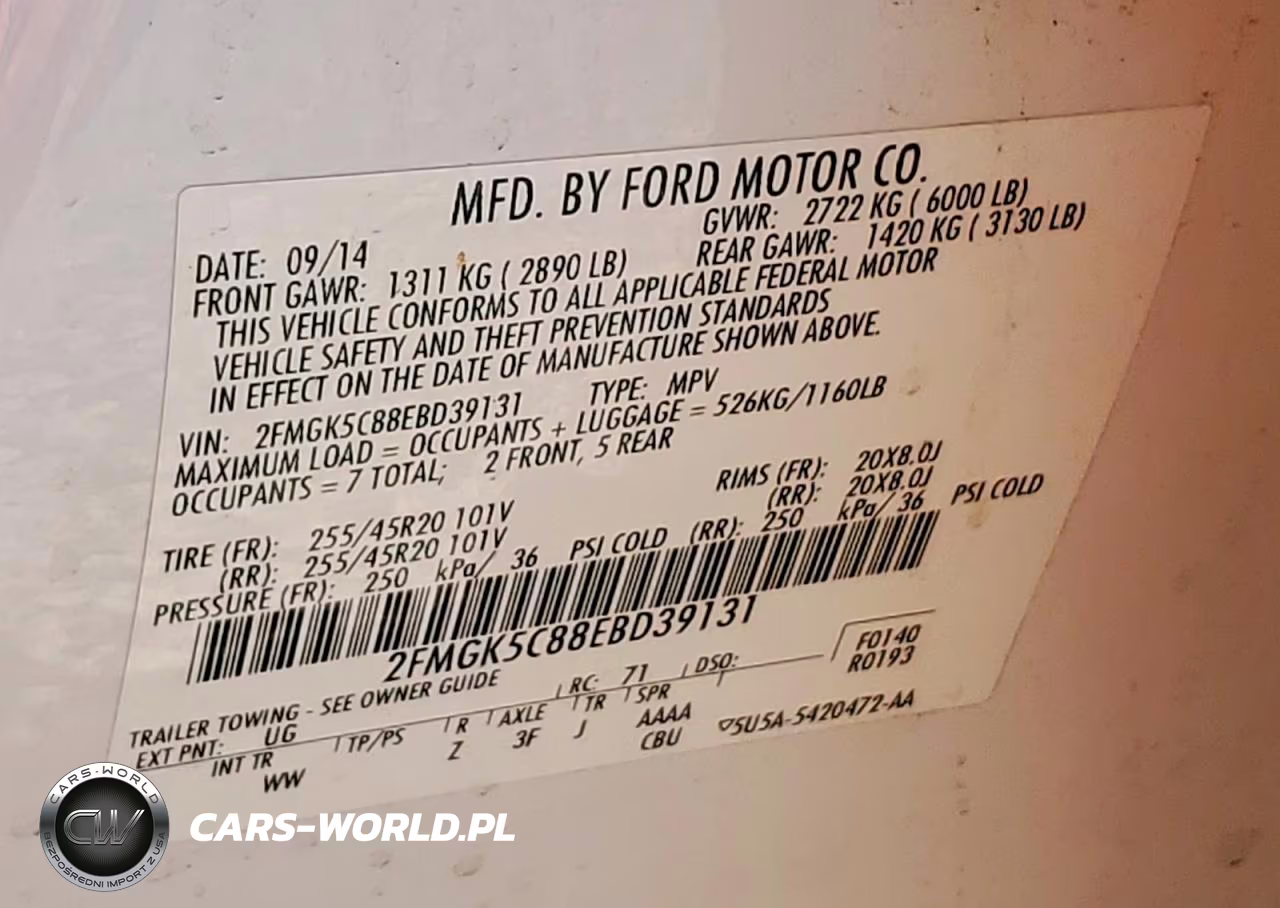 2014 Ford Flex Sel VIN:2FMGK5C88EBD39131 - 13