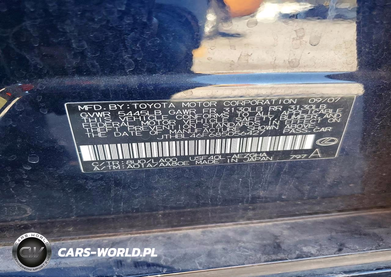 2008 Lexus Ls 460 VIN:JTHBL46F685056427 - 12