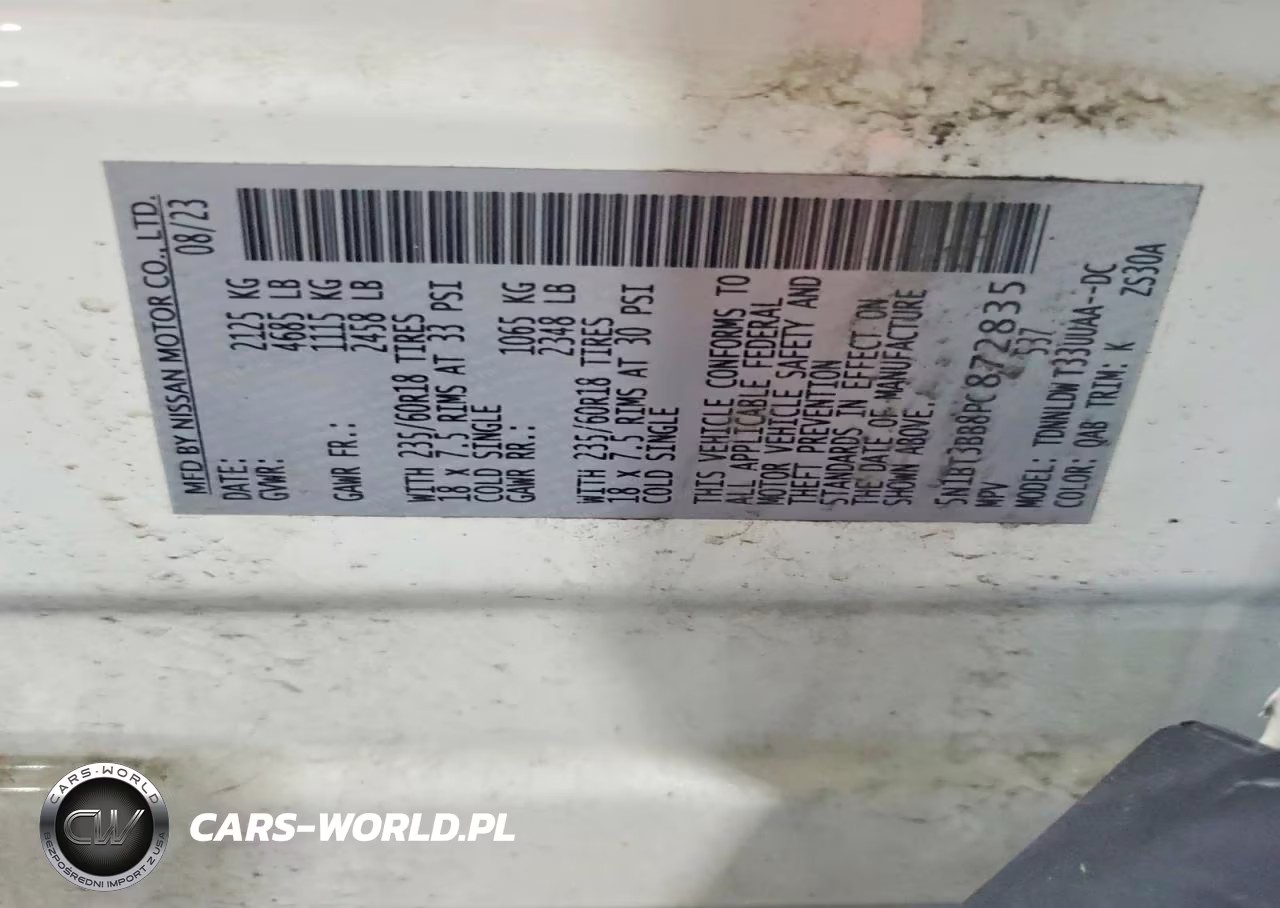 2023 Nissan Rogue Sv VIN:5N1BT3BB8PC872835 - 13