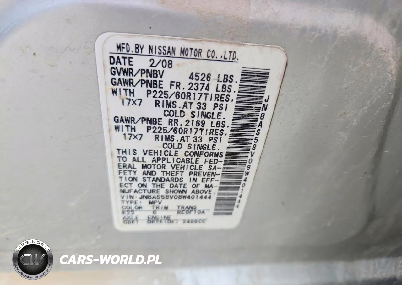 2008 Nissan Rogue S VIN:JN8AS58V08W401444 - 13