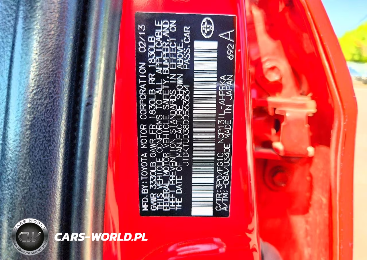2013 Toyota Yaris 5-Door Le VIN:JTDKTUD38DD563534 - 13