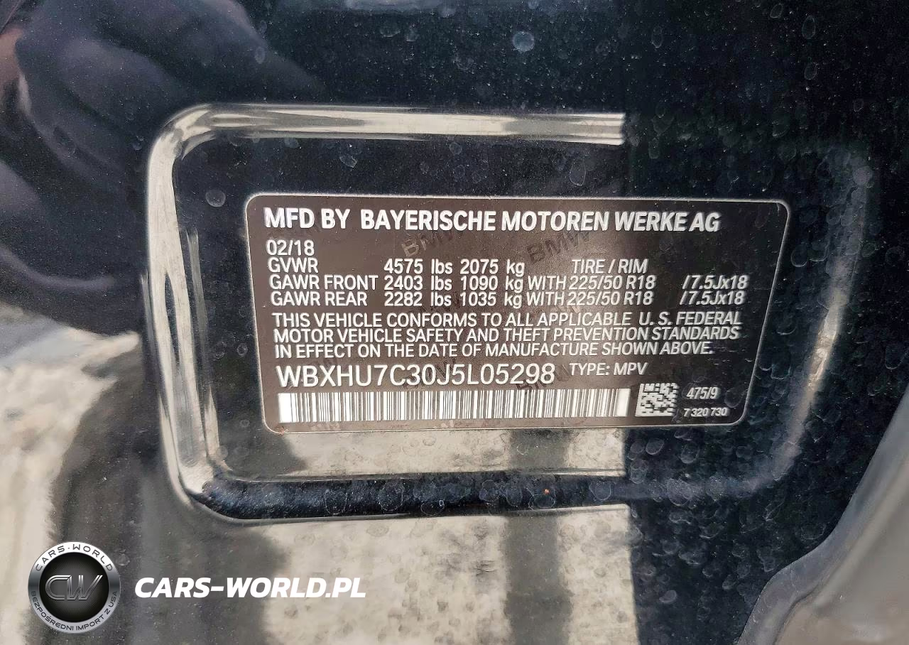 2018 BMW X1 Sdrive28I VIN:WBXHU7C30J5L05298 - 14