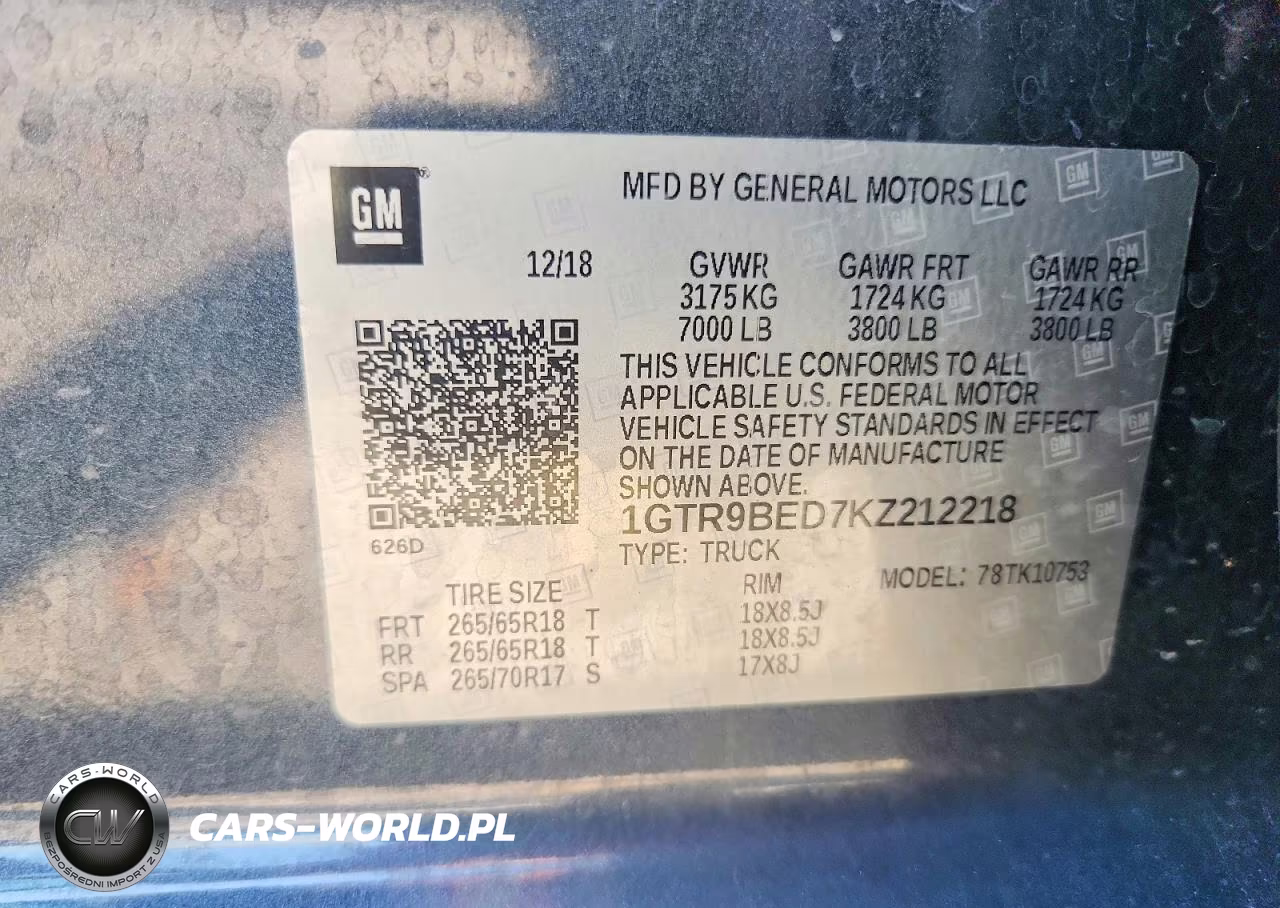 2019 GMC Sierra K1500 Sle VIN:1GTR9BED7KZ212218 - 12