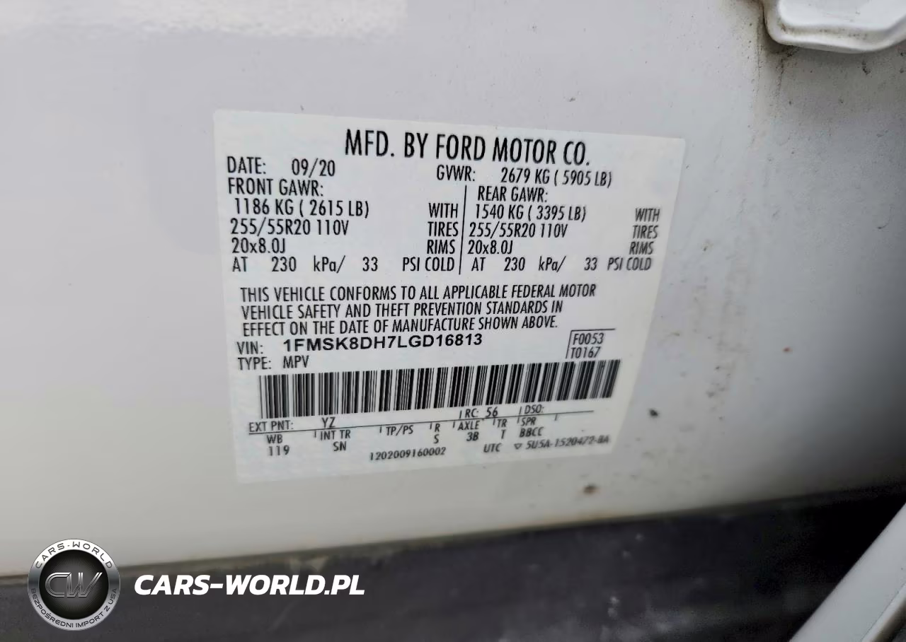2020 Ford Explorer Xlt VIN:1FMSK8DH7LGD16813 - 12