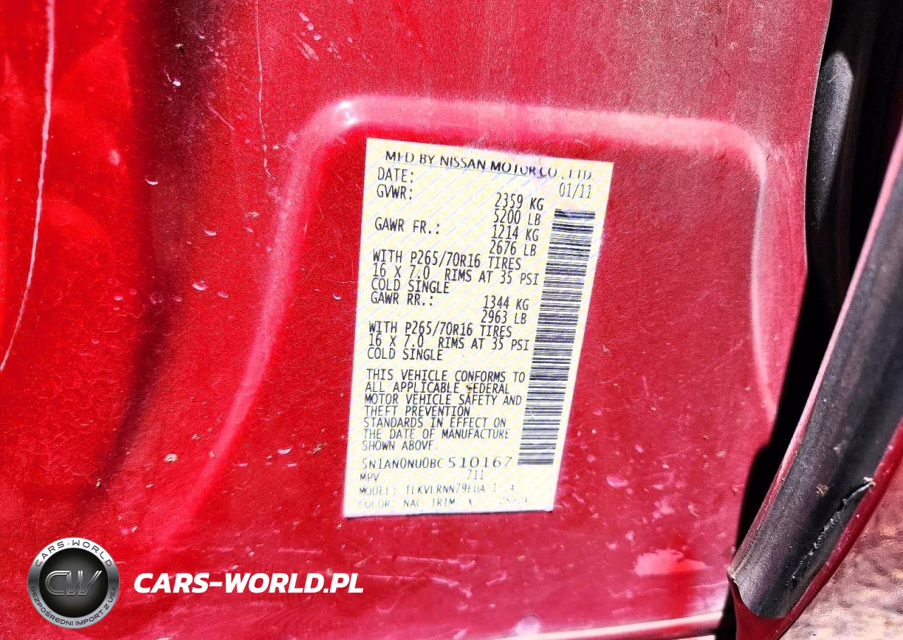2011 Nissan Xterra X VIN:5N1AN0NU0BC510167 - 12