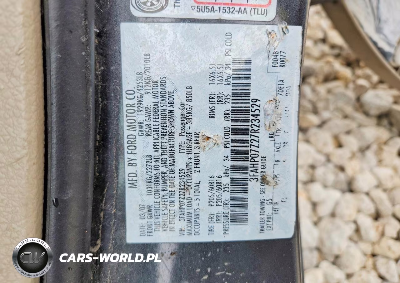 2007 Ford Fusion Se VIN:3FAHP07Z27R234529 - 12