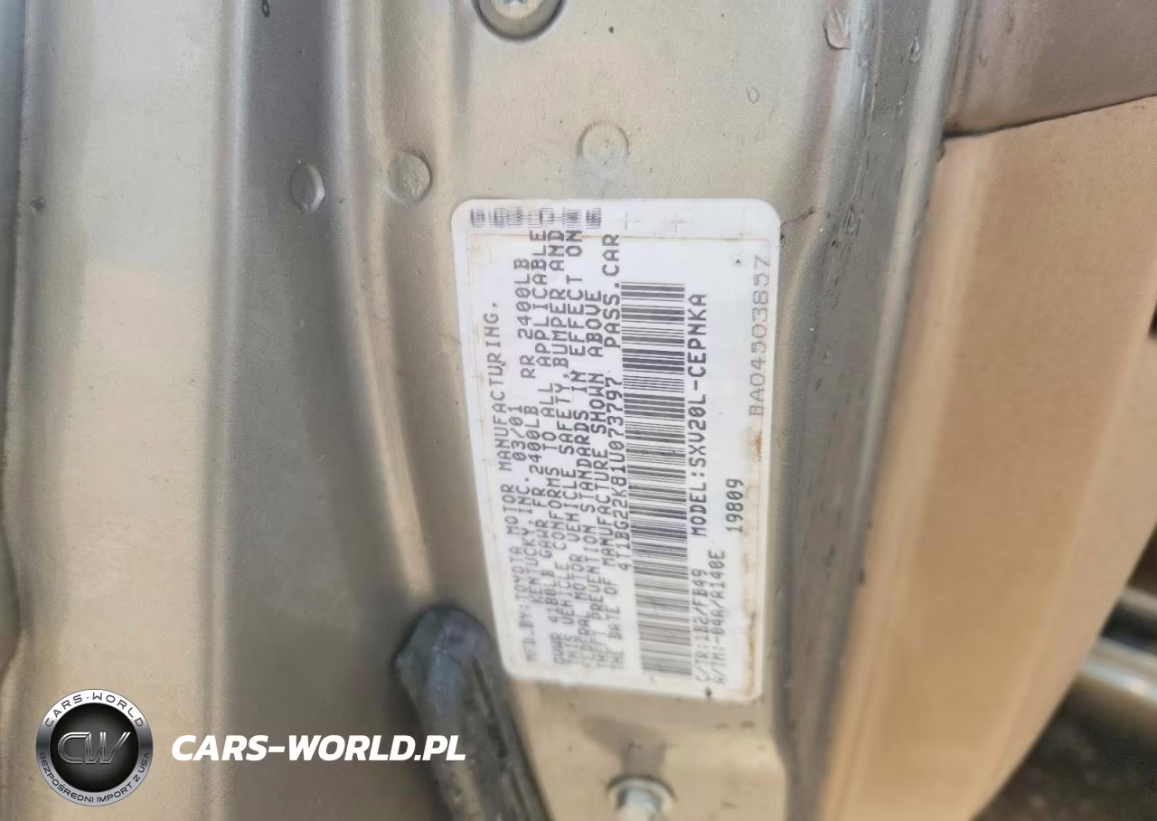 2001 Toyota Camry Le VIN:4T1BG22K81U073797 - 12