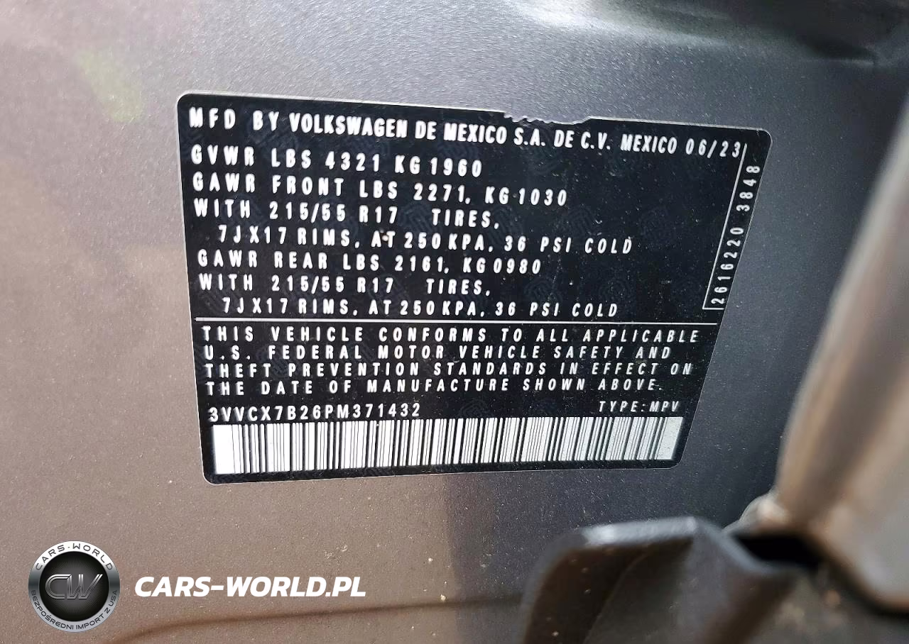 2023 Volkswagen Taos S VIN:3VVCX7B26PM371432 - 13