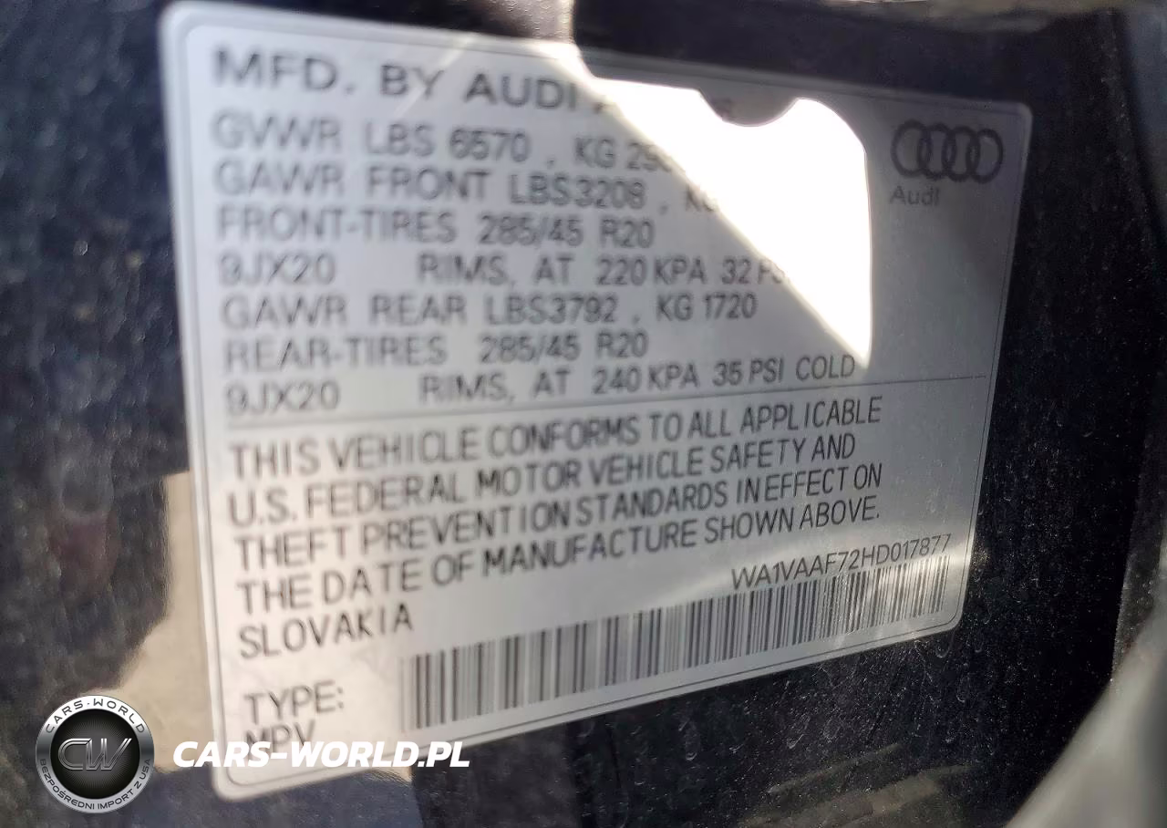 2017 Audi Q7 Prestige VIN:WA1VAAF72HD017877 - 14