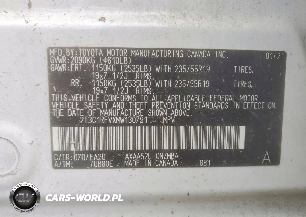 2021 Toyota Rav4 Xle Premium VIN:2T3C1RFVXMW130791 - 14