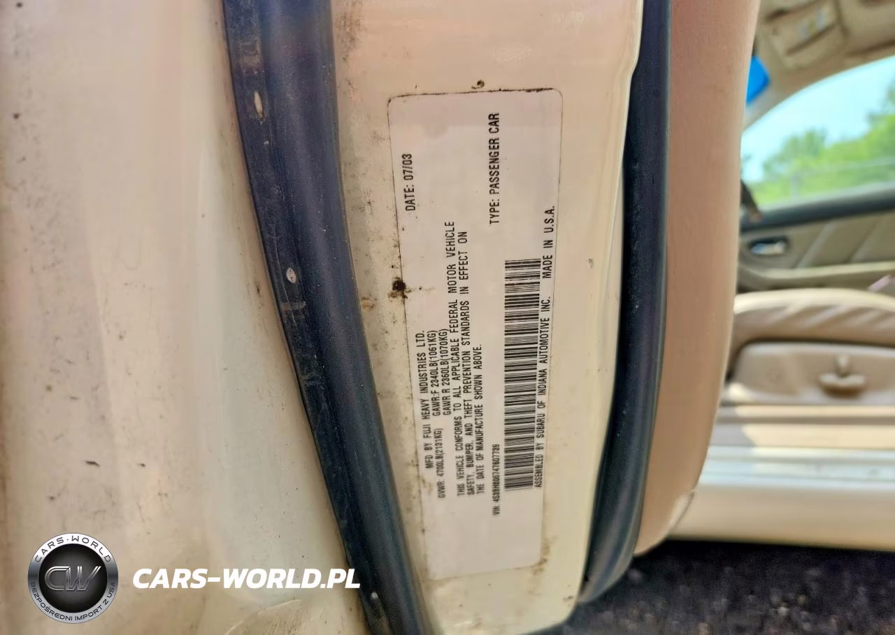 2004 Subaru Legacy Outback H6 3.0 Ll Bean VIN:4S3BH806747607739 - 11