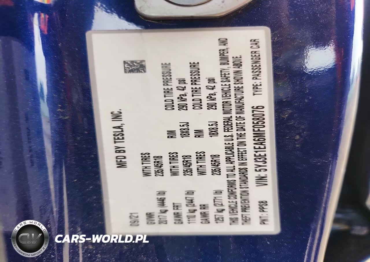 2021 Tesla Model 3 VIN:5YJ3E1EA6MF058076 - 12