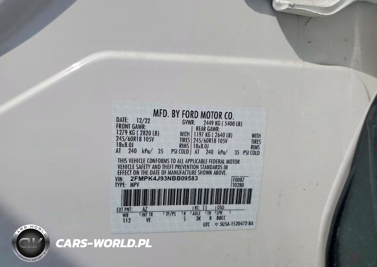 2022 Ford Edge Sel VIN:2FMPK4J93NBB09583 - 12