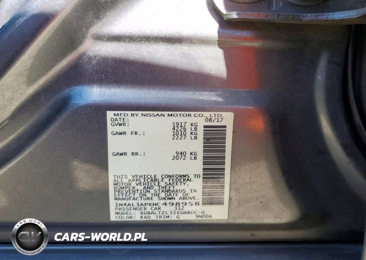 2017 Nissan Altima 2.5-S-Sv-Sl-Sr VIN:1N4AL3APXHC498958 - 13