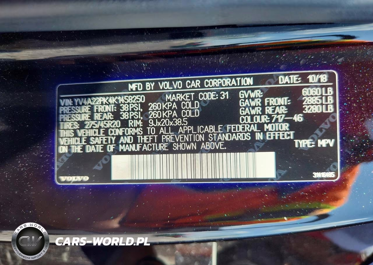 2019 Volvo Xc90 T6 Momentum VIN:YV4A22PK4K1458250 - 12