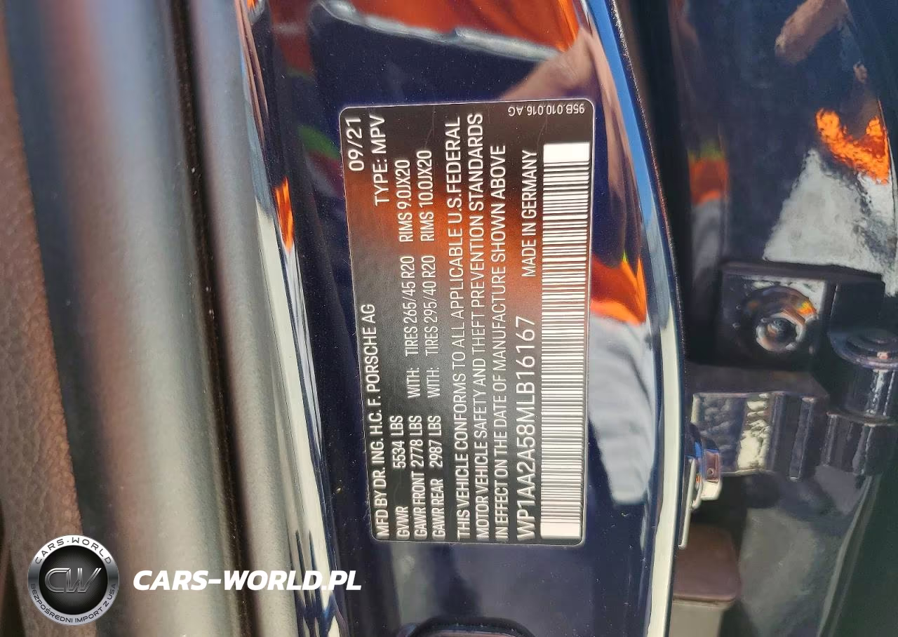 2021 Porsche Macan VIN:WP1AA2A58MLB16167 - 13