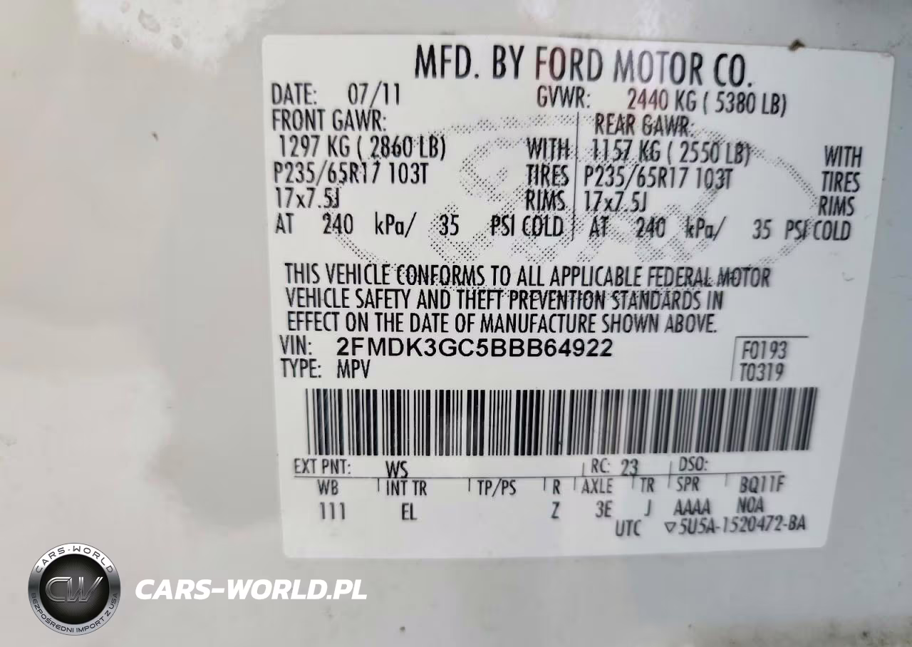 2011 Ford Edge Se VIN:2FMDK3GC5BBB64922 - 13