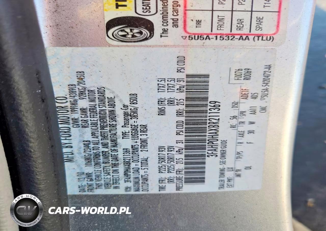 2011 Ford Fusion Se VIN:3FAHP0HAXBR211369 - 12