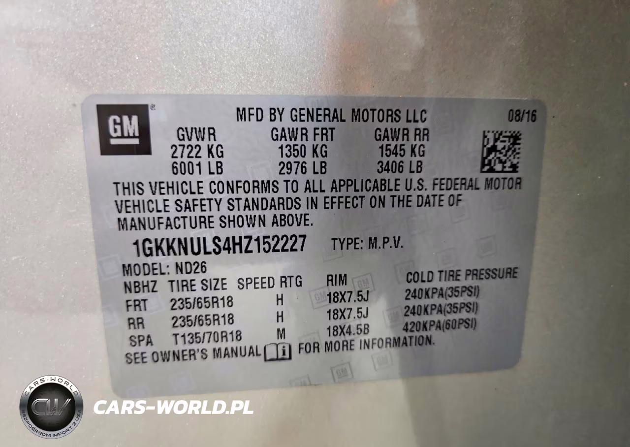 2017 GMC Acadia Slt-1 VIN:1GKKNULS4HZ152227 - 13