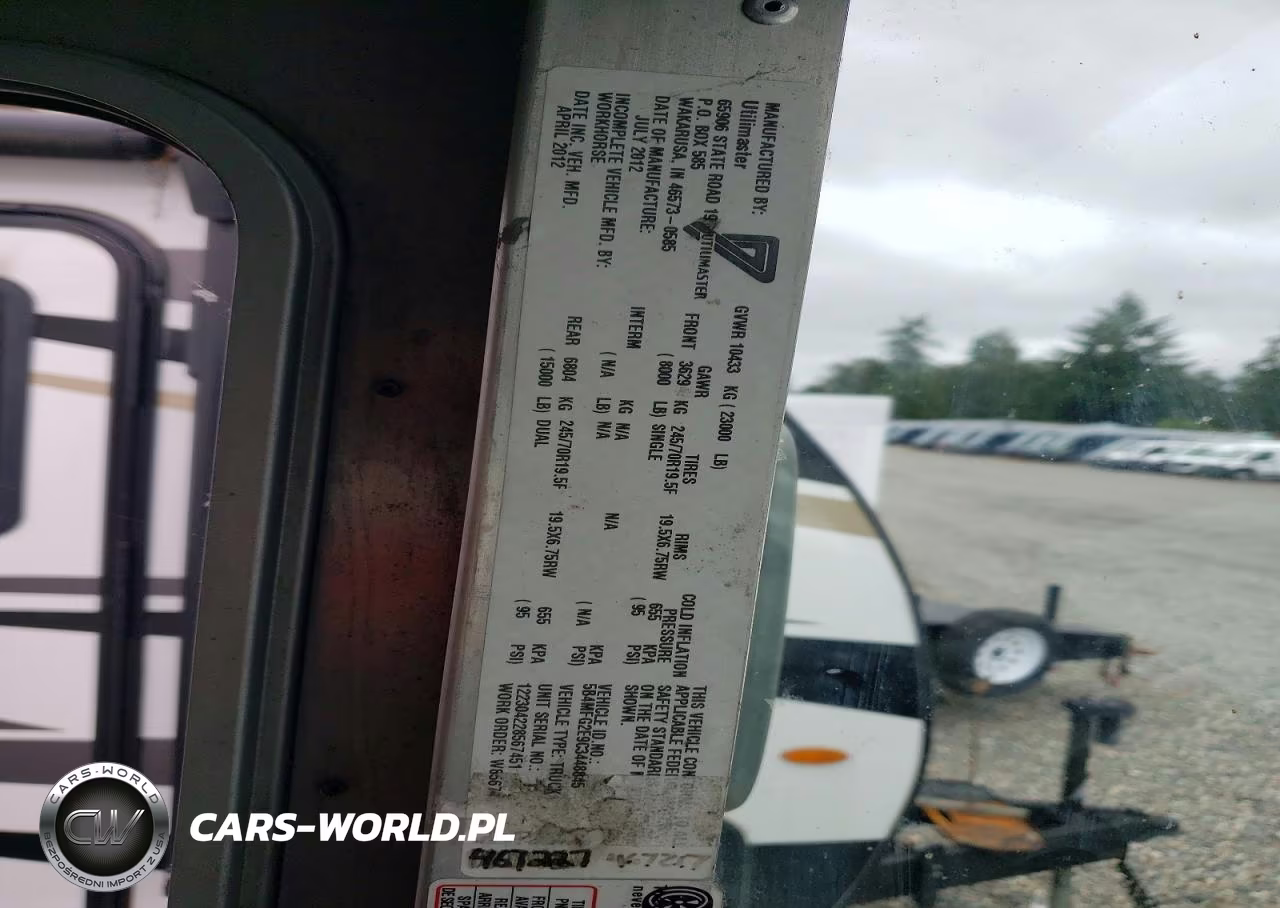 2012 Wrkh Step Van VIN:5B4MFG2E9C3448845 - 13