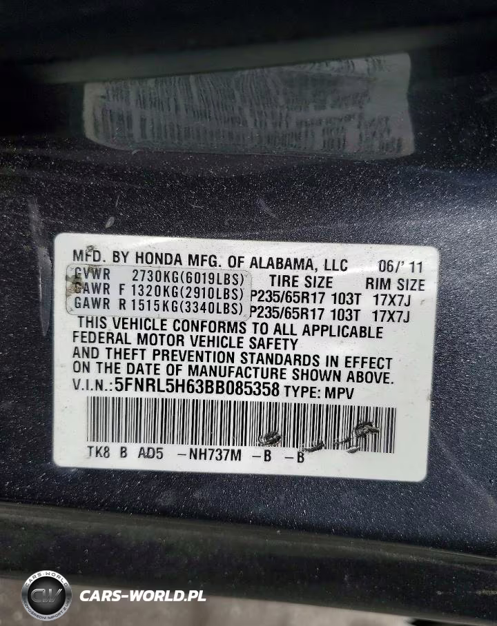 2011 Honda Odyssey Exl VIN:5FNRL5H63BB085358 - 13