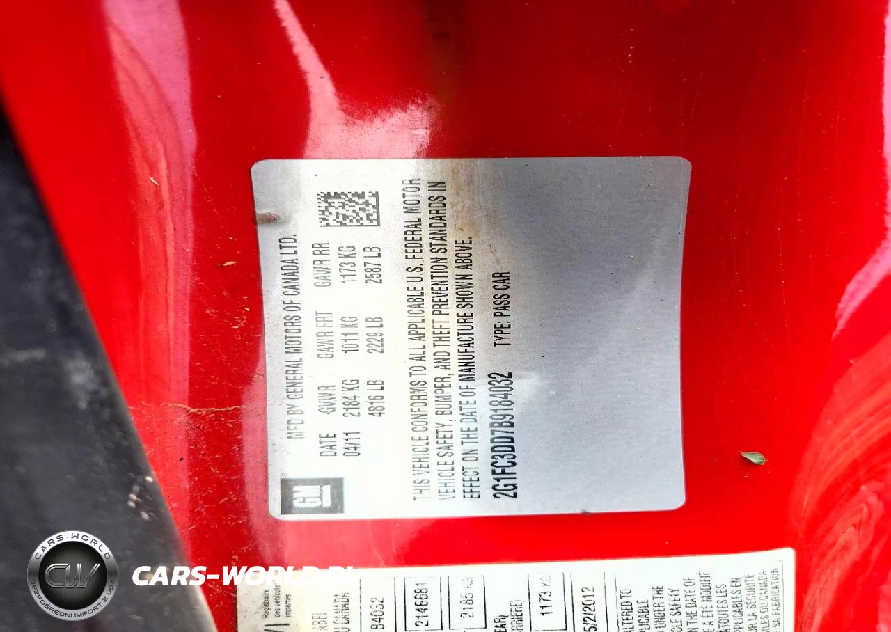 2011 Chevrolet Camaro Lt VIN:2G1FC3DD7B9184032 - 12