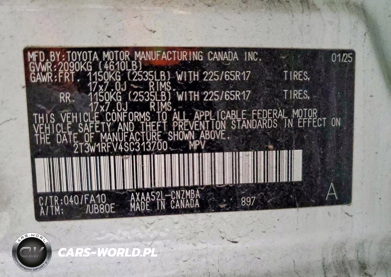 2025 Toyota Rav4 Xle VIN:2T3W1RFV4SC313700 - 13