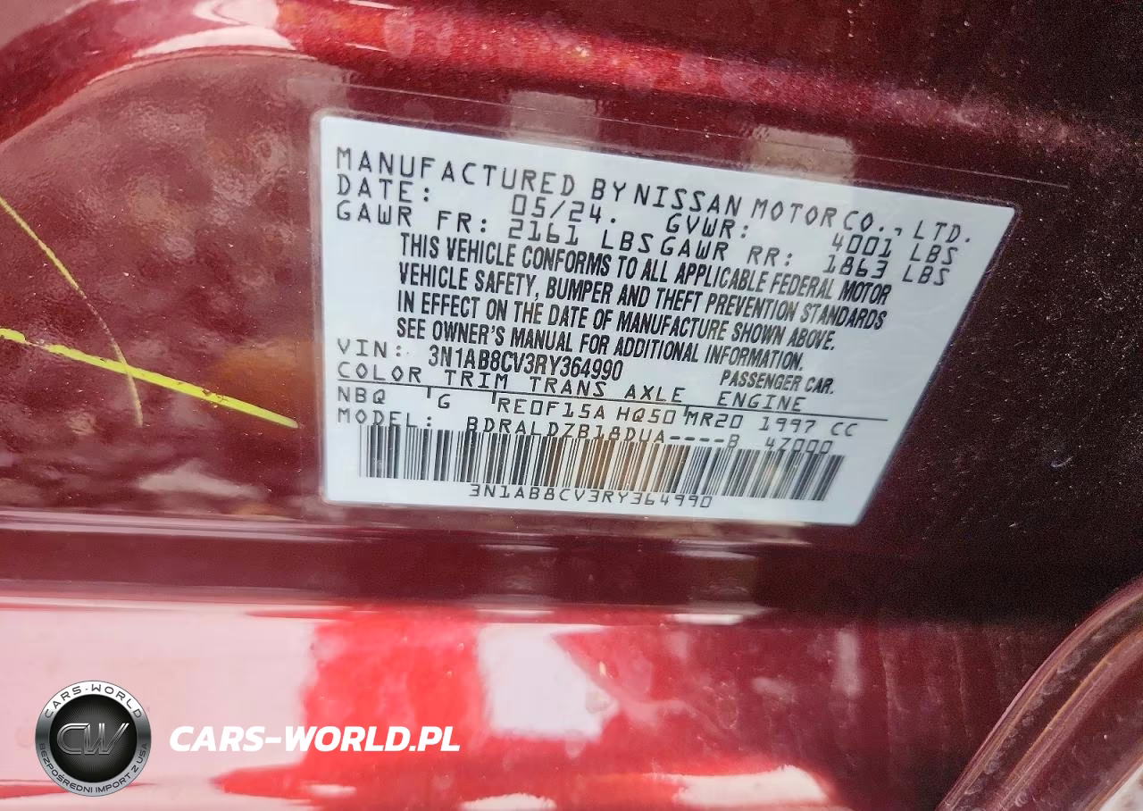 2024 Nissan Sentra Sv VIN:3N1AB8CV3RY364990 - 13