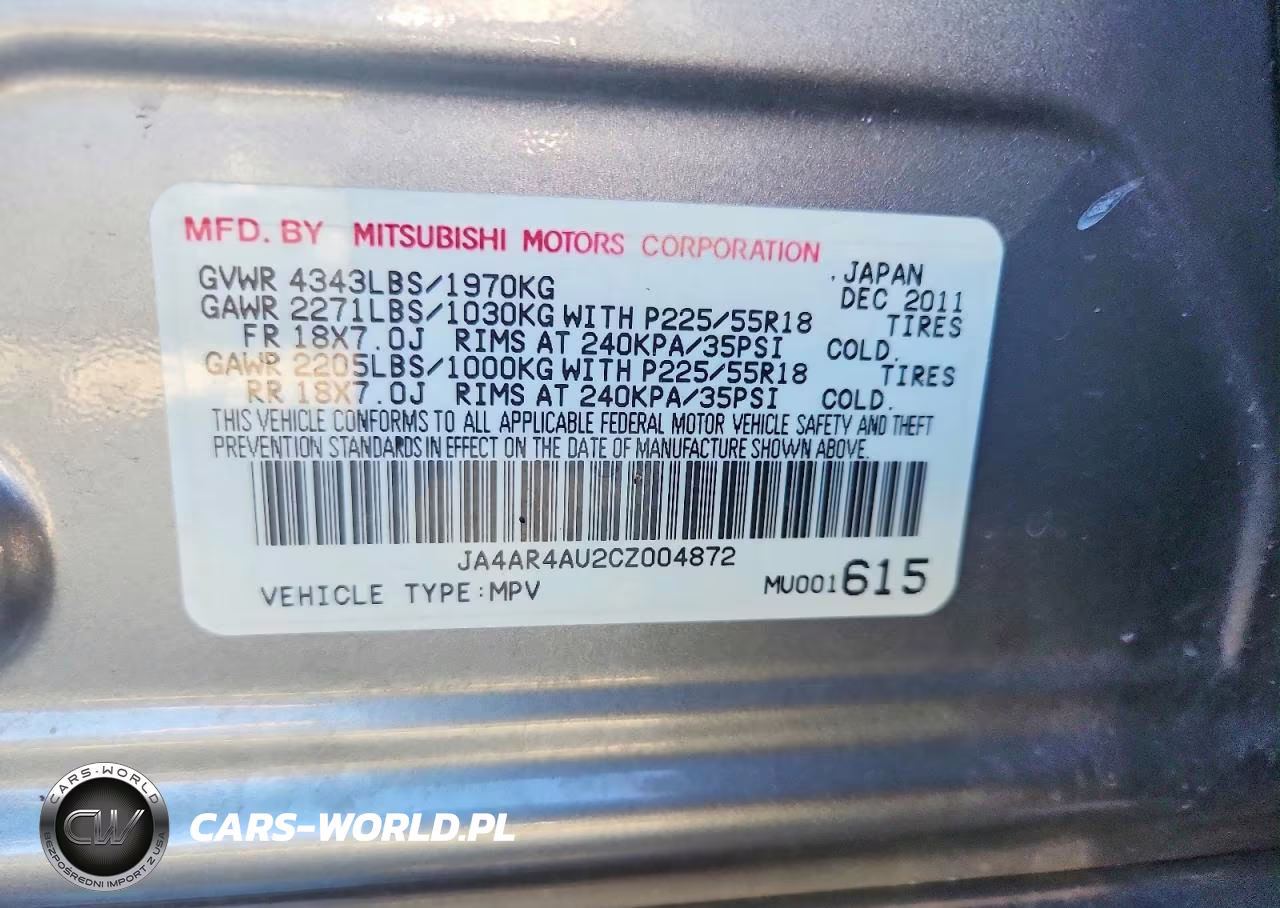 2012 Mitsubishi Outlander Sport Se VIN:JA4AR4AU2CZ004872 - 12