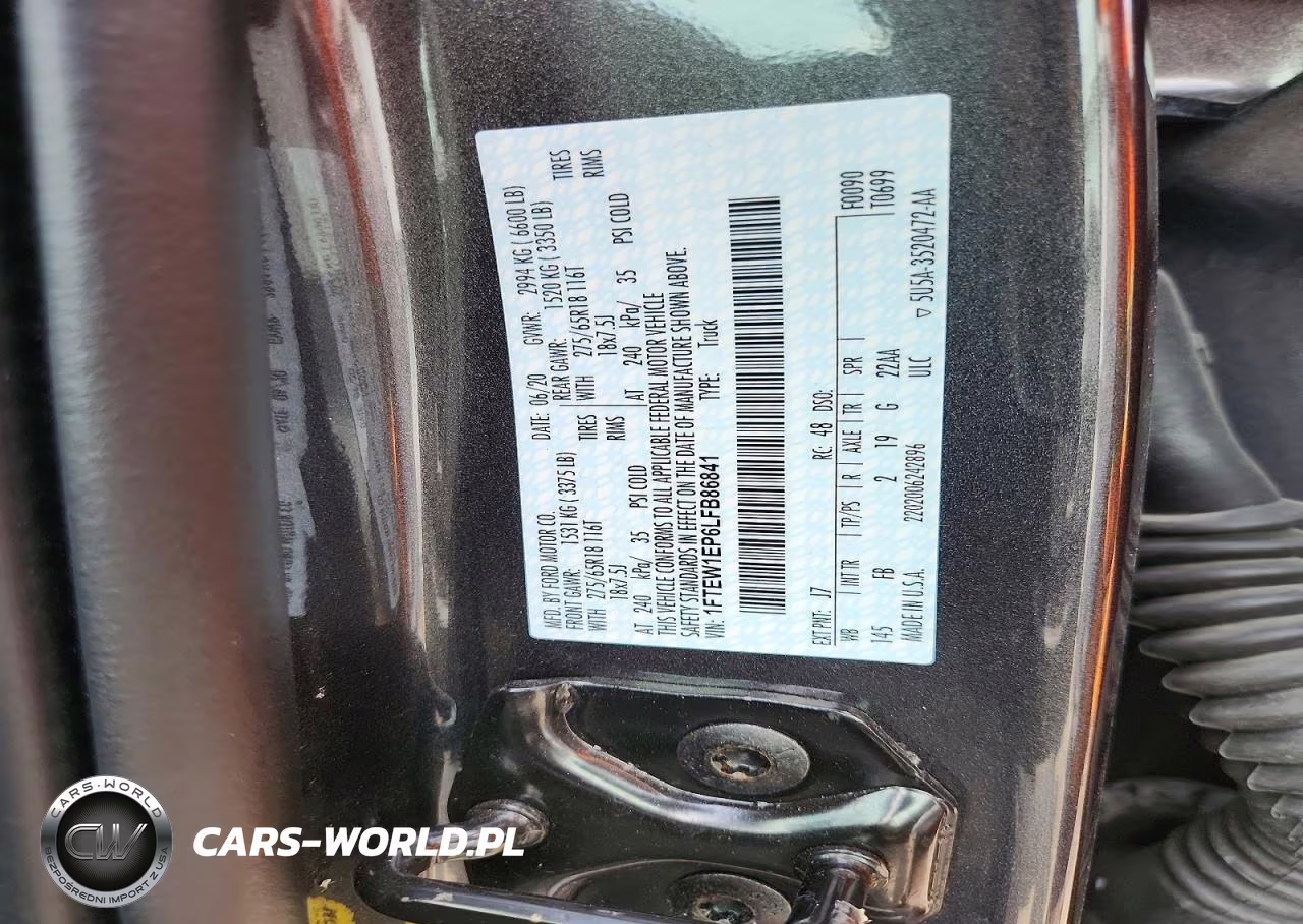 2020 Ford F150 Supercrew VIN:1FTEW1EP6LFB86841 - 12